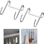 Microcase Paslanmaz Çelik Metal Banyo Duşakabin Mutfak Vb Alanlar Için Askılık M Model -AL4838 2 Adet - Gümüş