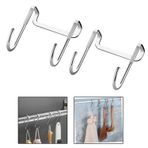 Microcase Paslanmaz Çelik Metal Banyo Duşakabin Mutfak vb Alanlar için Askılık S Model -AL4837 2 Adet (Siyah)