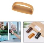Microcase Plastik Yapışkanlı Sürgülü Pencere Çekmece Kapı Kolu Tutacağı-AL4834 1 Adet (Açık Kahverengi)