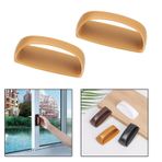 Microcase Plastik Yapışkanlı Sürgülü Pencere Çekmece Kapı Kolu Tutacağı-AL4834 1 Adet (Koyu Kahverengi)