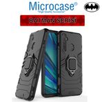 Microcase Realme 5 Pro Batman Serisi Yüzük Standlı Armor Kılıf - Siyah