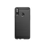Microcase Samsung Galaxy A20s Brushed Carbon Fiber Silikon Kılıf - Siyah