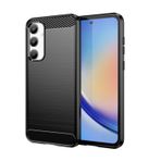 Microcase Samsung Galaxy A35 5g Brushed Carbon Fiber Silikon Kılıf - Siyah AL3332