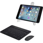 Microcase Samsung Galaxy Book 10.6 Inch Bluetooth Klavye ve Mouse (Tr Sticker)+ Tablet Standı AL2765 - Siyah