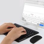 Microcase Samsung Galaxy Book 10.6 Touchpad Bluetooth Klavye 24 cm + Bluetooth Mouse + Stand AL2766 - Siyah