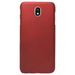 Microcase Samsung Galaxy C8 Premium Silikon Tempered Cam + Kırmızı Kılıf