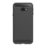Microcase Samsung Galaxy J4 Plus Brushed Carbon Silikon TPU Kılıf Siyah Renk