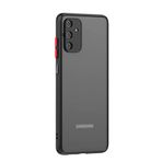Microcase Samsung Galaxy M52 5G London Sert Buzlu Siyah Cep Telefonu Kılıfı