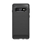 Microcase Samsung Galaxy S10 Brushed Carbon Fiber Silikon Kılıf