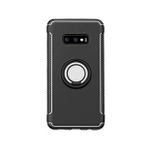 Microcase Samsung Galaxy S10E Yüzük Standlı Armor Silikon Siyah Kılıf