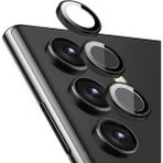 Microcase Samsung Galaxy S23 Kamera Camı Lens Koruyucu Halka Set - AL8114 (Siyah)