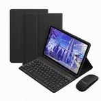 Microcase Samsung Galaxy Tab A11 Plus 11 inch Tablet için Bluetooth Klavye ve Mouse + Kılıf BKK6 (Kırmızı)