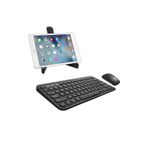 Microcase Samsung Galaxy Tab A9 SM-X110 8.7 Inch Tablet Bluetooth Klavye + Mouse + Tablet Standı - AL8106