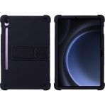Microcase Samsung Galaxy Tab S10 Fe Tablet Için Standlı Silikon Kılıf - AL4363 - Siyah