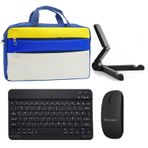 Microcase Samsung Galaxy Tab S11 11 Inch ile Uyumlu Tablet Çanta+Bluetooth Klavye+Mouse+Tablet Standı SIYAH-AL4840 - Krem - Sarı - Lacivert