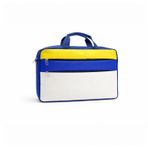 Microcase Samsung Galaxy Tab S9+ S9 Plus 12.4 inch ile uyumlu Tablet Macbook Laptop Tablet Çantası 2 Bölmeli AL4821 (Krem Sarı Lacivert)