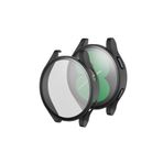 Microcase Samsung Galaxy Watch 4 40 mm Ekran Korumalı Sert Rubber Kılıf - Siyah