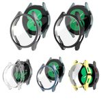 Microcase Samsung Galaxy Watch 6 44mm Ekran Korumalı Sert Rubber Kılıf - AL3173 (Gümüş)