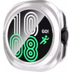 Microcase Samsung Galaxy Watch 7 Ultra Ekran Korumalı Sert Rubber Kılıf - AL3173 (Gümüş)