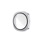 Microcase Samsung Galaxy Watch 8 44mm için Ekran Korumalı Sert Rubber Kılıf - AL3173 (Gümüş)