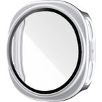 Microcase Samsung Galaxy Watch 8 Classic 46mm için Ekran Korumalı Sert Rubber Kılıf - AL3173 (Gümüş)