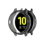 Microcase Samsung Galaxy Watch Active 2 40 mm Önü Açık Tasarım Silikon Kılıf - Füme