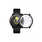 Microcase Samsung Galaxy Watch Active 2 40 mm Önü Kapalı Tasarım Silikon Kılıf - Siyah