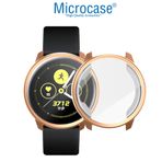Microcase Samsung Galaxy Watch Active 2 44 Mm Önü Kapalı Tasarım Silikon Kılıf - Rose Gold