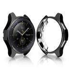 Microcase Samsung Galaxy Watch Gear S2 Önü Açık Tasarım Silikon Kılıf - Siyah