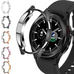 Microcase Samsung Galaxy Watch4 Classic 42mm Önü Açık Tasarım Silikon Kılıf (Pembe)