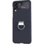 Microcase Samsung Galaxy Z Flip4 Parmak Tutuculu Plastik Kılıf - AL3152 - Lacivert