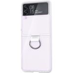 Microcase Samsung Galaxy Z Flip4 Parmak Tutuculu Plastik Kılıf - AL3152 - Şeffaf