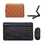 Microcase Samsung S10 Lite 10.9 Inch Tablet Için Çanta+Türkçe Bluetooth Klavye+Mouse+Tablet STANDI-AL8124 - Siyah