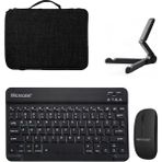 Microcase Samsung S10 Lite 10.9 Inch Tablet Uyumlu Tablet Çanta+Türkçe Bluetooth Klavye+Mouse+Tablet Standı-Siyah AL8128