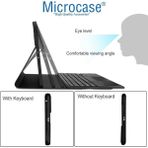 Microcase Samsung Tab A8 X207 X200 10.5 Tablet Uyumlu Bluetooth Klavyeli Standlı Uyumlu Kılıf - Bkk4 - Koyu Siyah