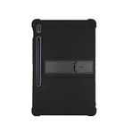 Microcase Samsung Tab S8+ Plus T800 12.4 inch Standlı Silikon Kılıf - Siyah