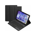Microcase Samsung Uyumlu Galaxy Tab A11 Plus 11 İnch Tablet İçin Bluetooth Touchpad Klavye + Standlı Kılıf - Bkk5 siyah