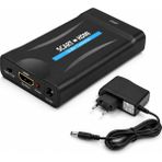 Microcase Scart To HDMI Dönüştürücü 1080P Adaptör Güç Adaptörlü HDMI Çevirici AL5746 - Siyah