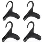 Microcase Sert ABS Plastik Portatif Mini Dolap İçi Çanta Askısı 4 Adet - AL5016 (SİYAH)
