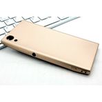 Microcase Sony Xperia XA1 Premium Mat Silikon Kılıf+Nano Glass Koruma, ALTIN