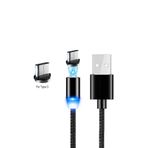 Microcase Type C Manyetik Uçlu Mıknatıslı Şarj Kablosu 1 MT Siyah AL2530