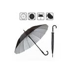 Microcase Unisex Otomatik 16 Telli Rüzgara Dayanıklı Su Geçirmez Baston Şemsiye AL4664