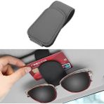 Microcase Universal Suni Deri Oto Güneş Gözlük Tutucu Askılık Mıknatıslı - AL5240 - Gri