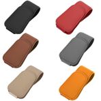 Microcase Universal Suni Deri Oto Güneş Gözlük Tutucu Askılık Mıknatıslı - AL5240 - Kahverengi
