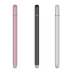 Microcase Universal Telefon Tablet iPad 2in1 Disk Uçlu Stylus Pen Dokunmatik Kalem - AL3466 (Siyah)
