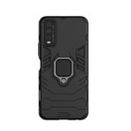 Microcase Vivo Y20 - Vivo Y20S Batman Serisi Yüzük Standlı Armor Kılıf - Siyah