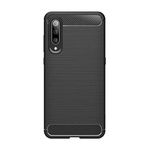 Microcase Xiaomi Mi 9 Explorer Brushed Carbon Fiber Silikon Siyah Kılıf