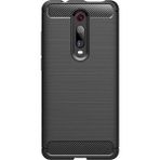 Microcase Xiaomi Mi 9T Brushed Carbon Fiber TPU Siyah Silikon Kılıf