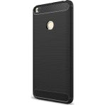 Microcase Xiaomi Mi Max 2 Brushed Carbon Silikon Tempered Cam + Siyah Kılıf