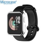 Microcase Xiaomi Mi Watch Lite Önü Kapalı Tasarım Yumuşak Silikon Kılıf - Gümüş